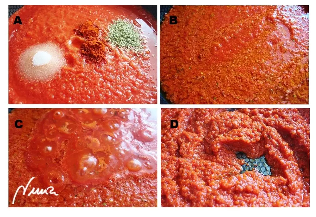 Tomate frito, paso 2: Picar el tomate por tandas en picadora, un par de vueltas por tanda, que no quede muy…