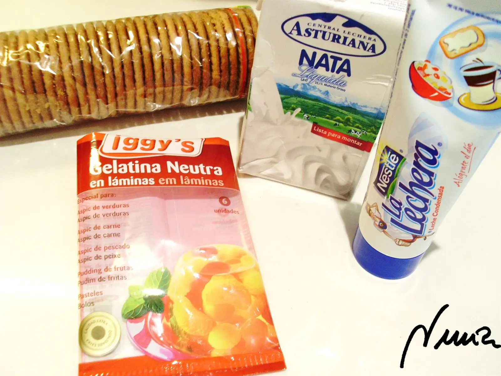Tarta de nata: ingredientes