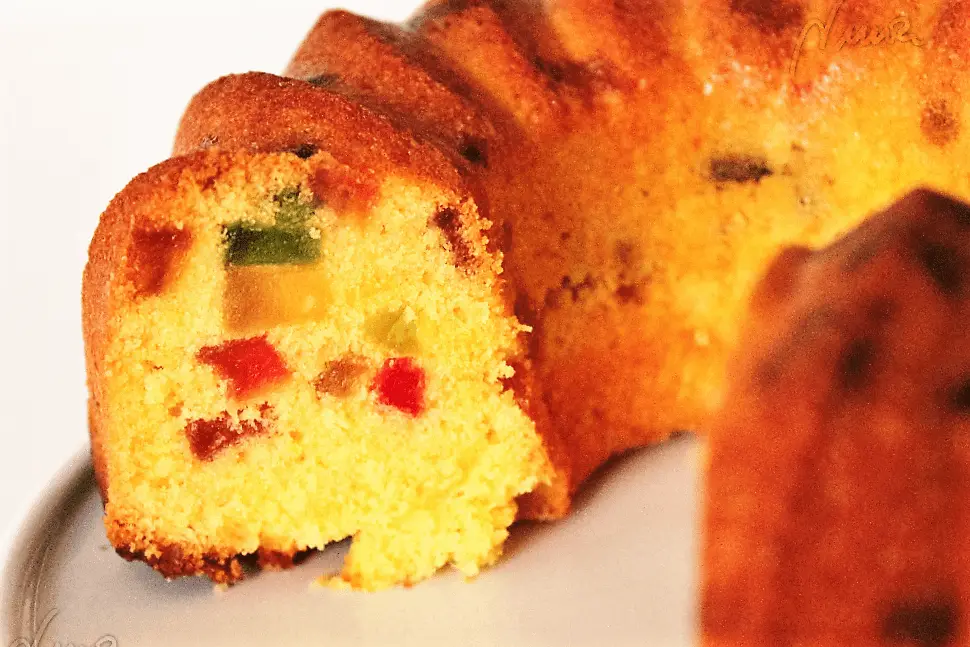 Cake de frutas, paso 4: Meter en el horno en el nivel medio bajo durante 1 hora.