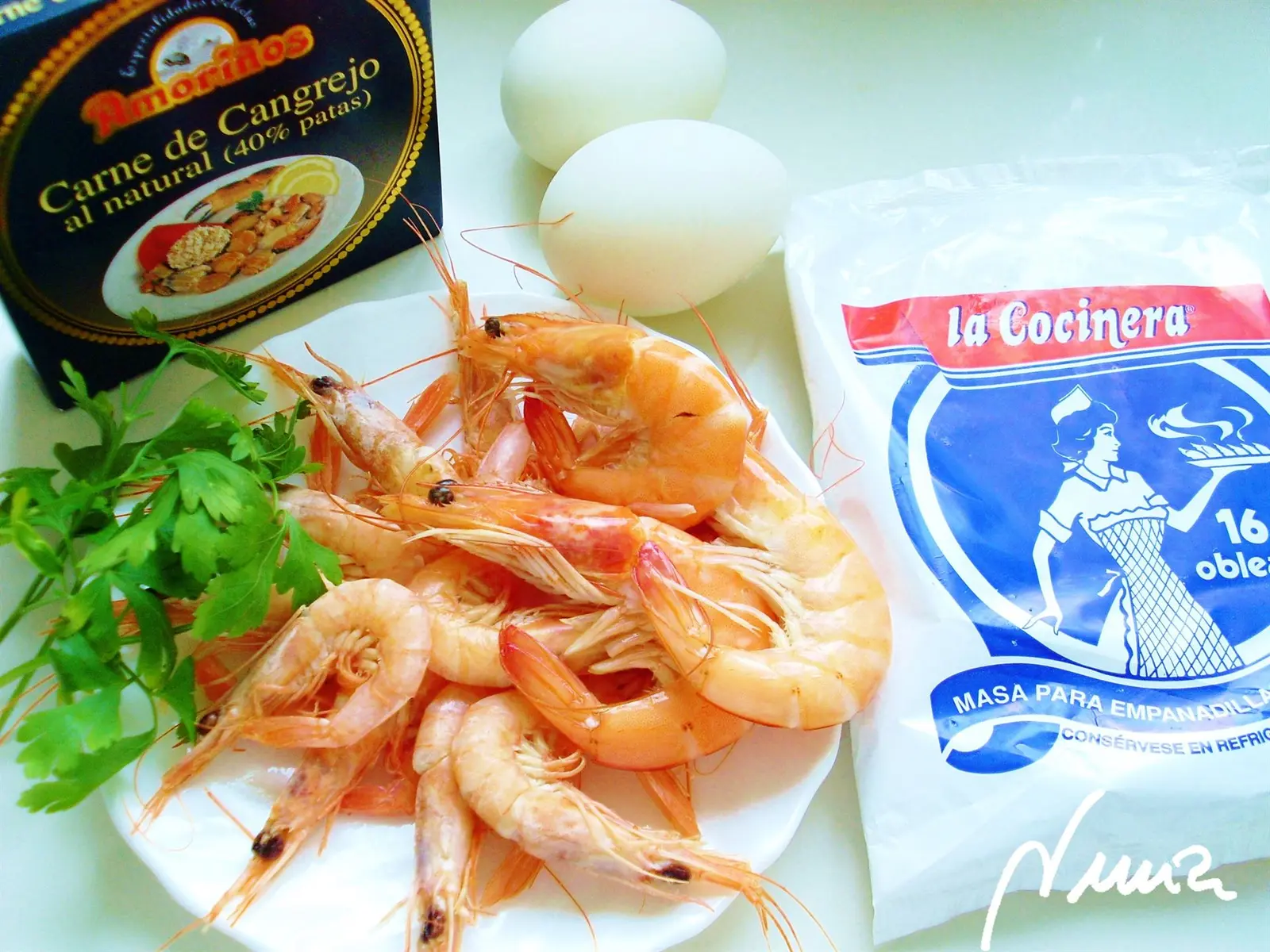 Paquetito marisquero: ingredientes