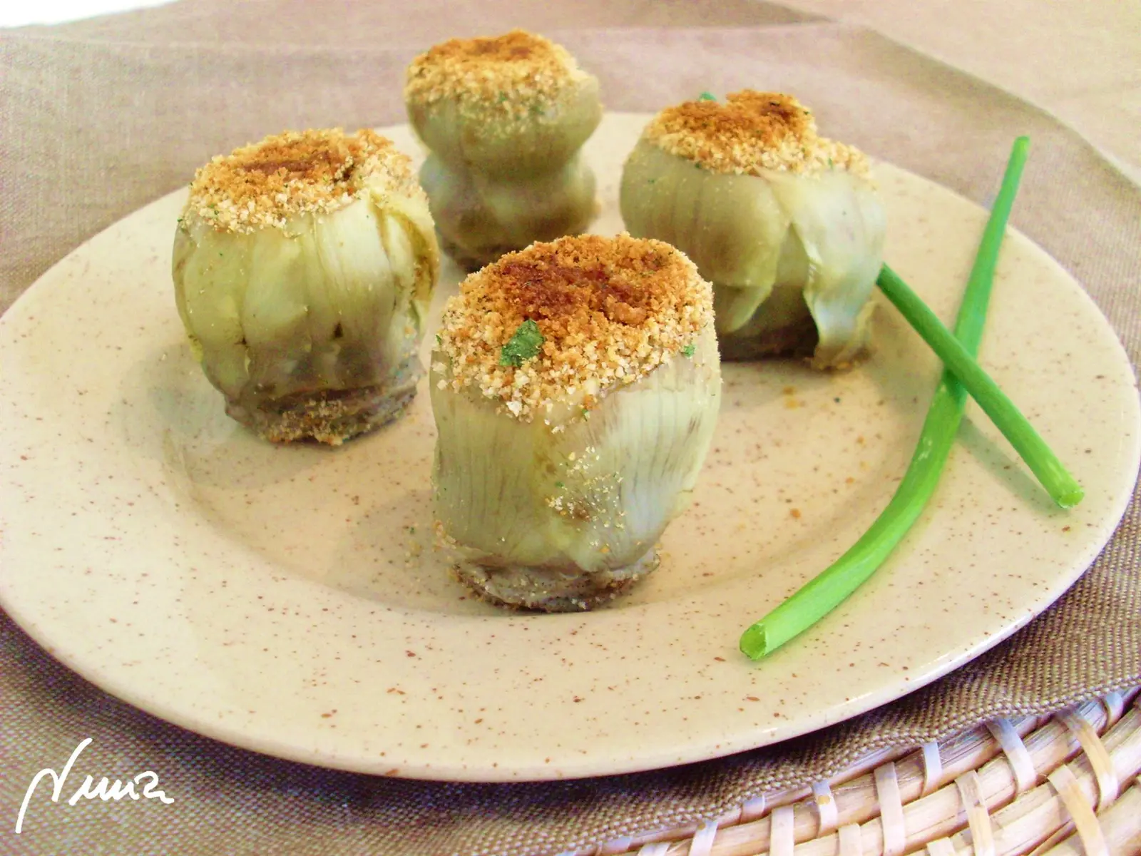 Alcachofas gratinadas