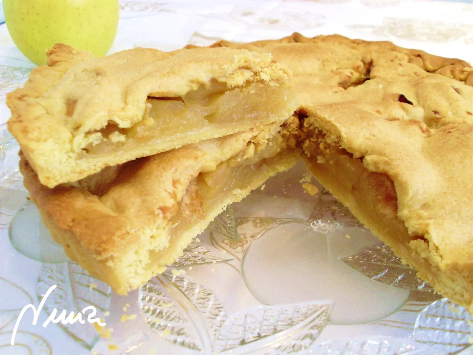 Pastel de manzana – paso a paso, paso 22: Pasada la hora de horneado, poner el gril para dorar la superficie, vigilando unos…