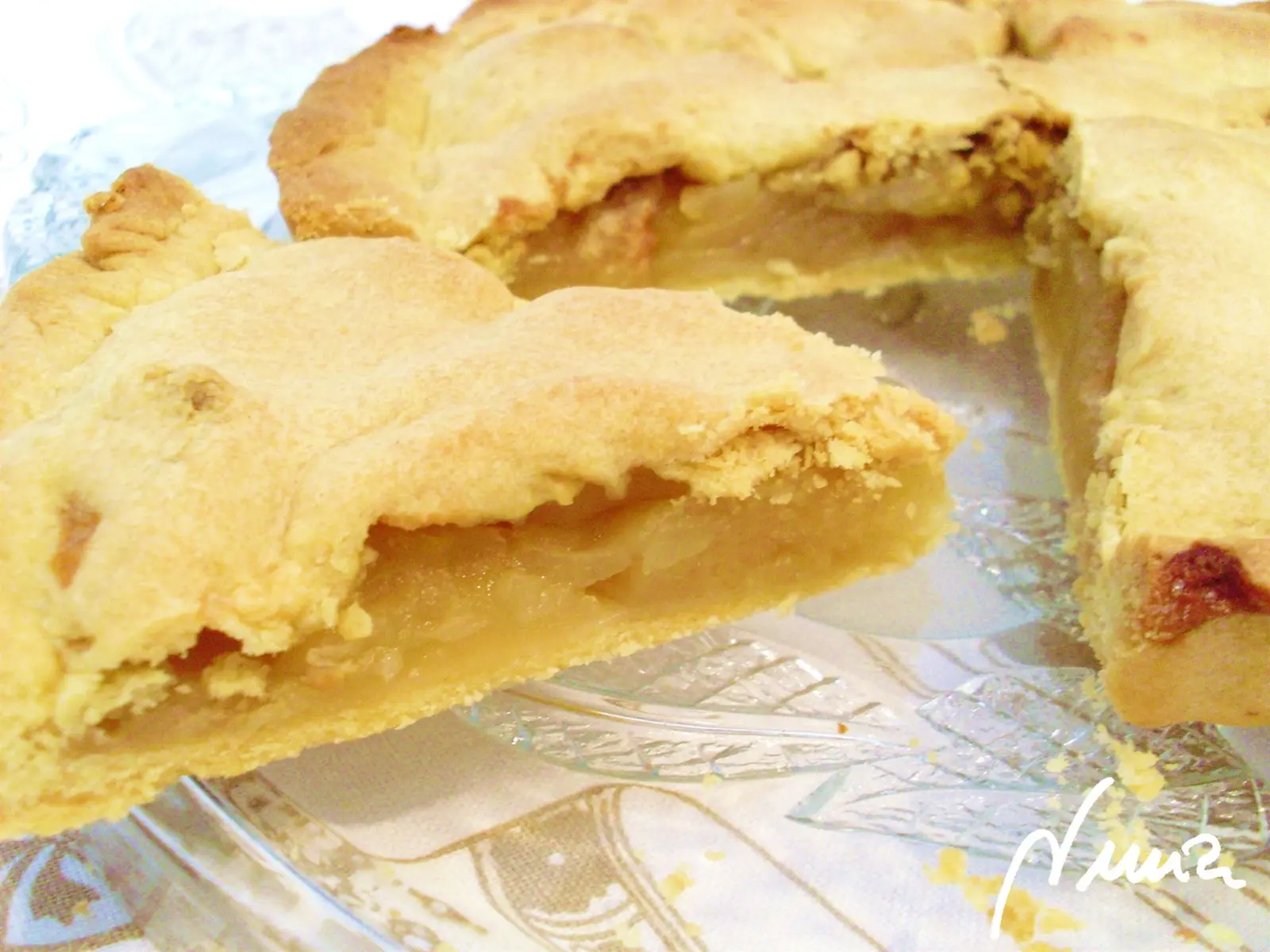 Pastel de manzana – paso a paso, paso 22: Pasada la hora de horneado, poner el gril para dorar la superficie, vigilando unos…