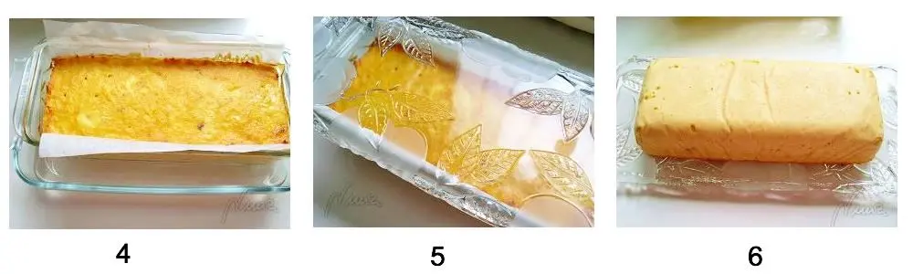 Pastel de merluza y gambas, paso 6: Retirar el papel vegetal y dejar enfriar por completo y meter en la nevera hasta el…
