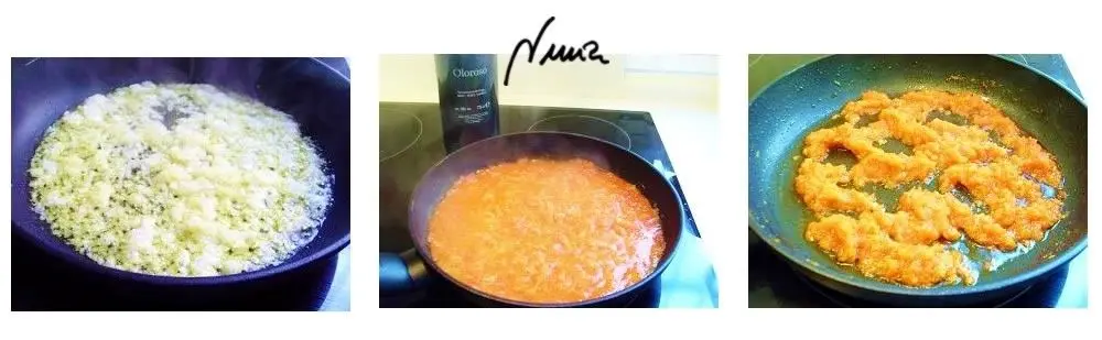 Vieiras exquisitas, paso 4: Freír hasta que reduzca bastante, que quede concentrado.