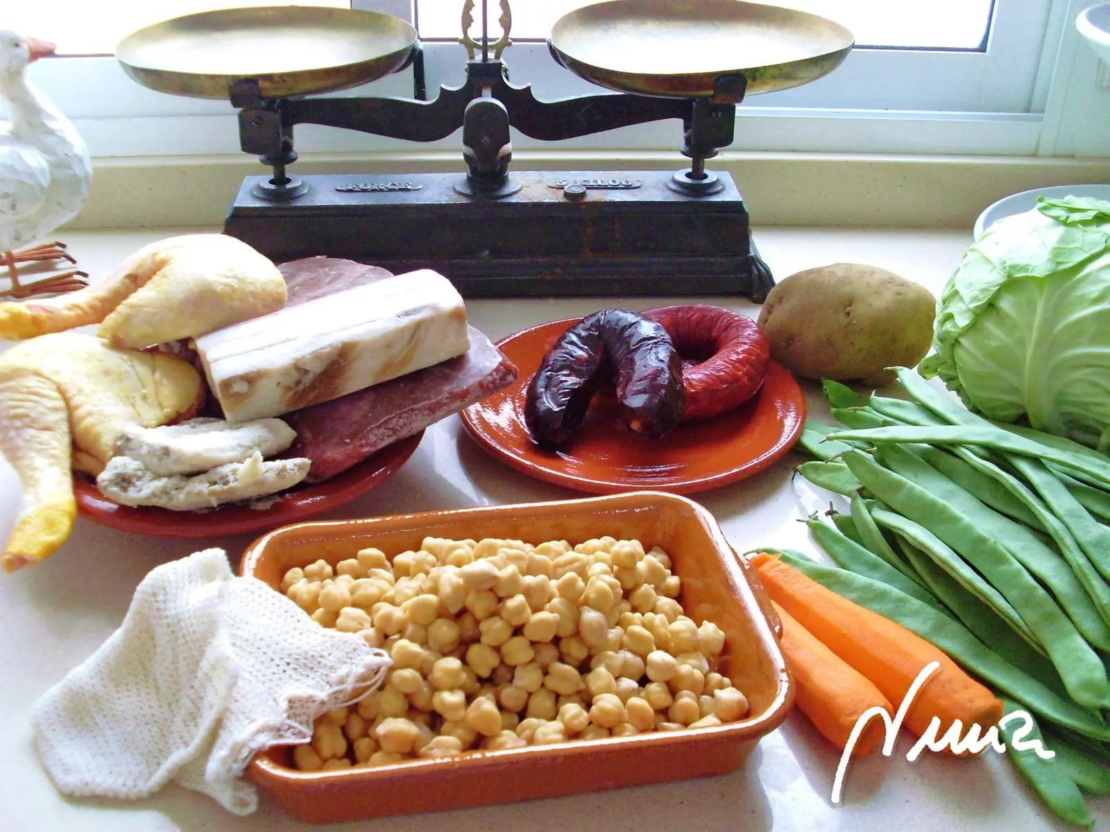 Cocido de leña: ingredientes