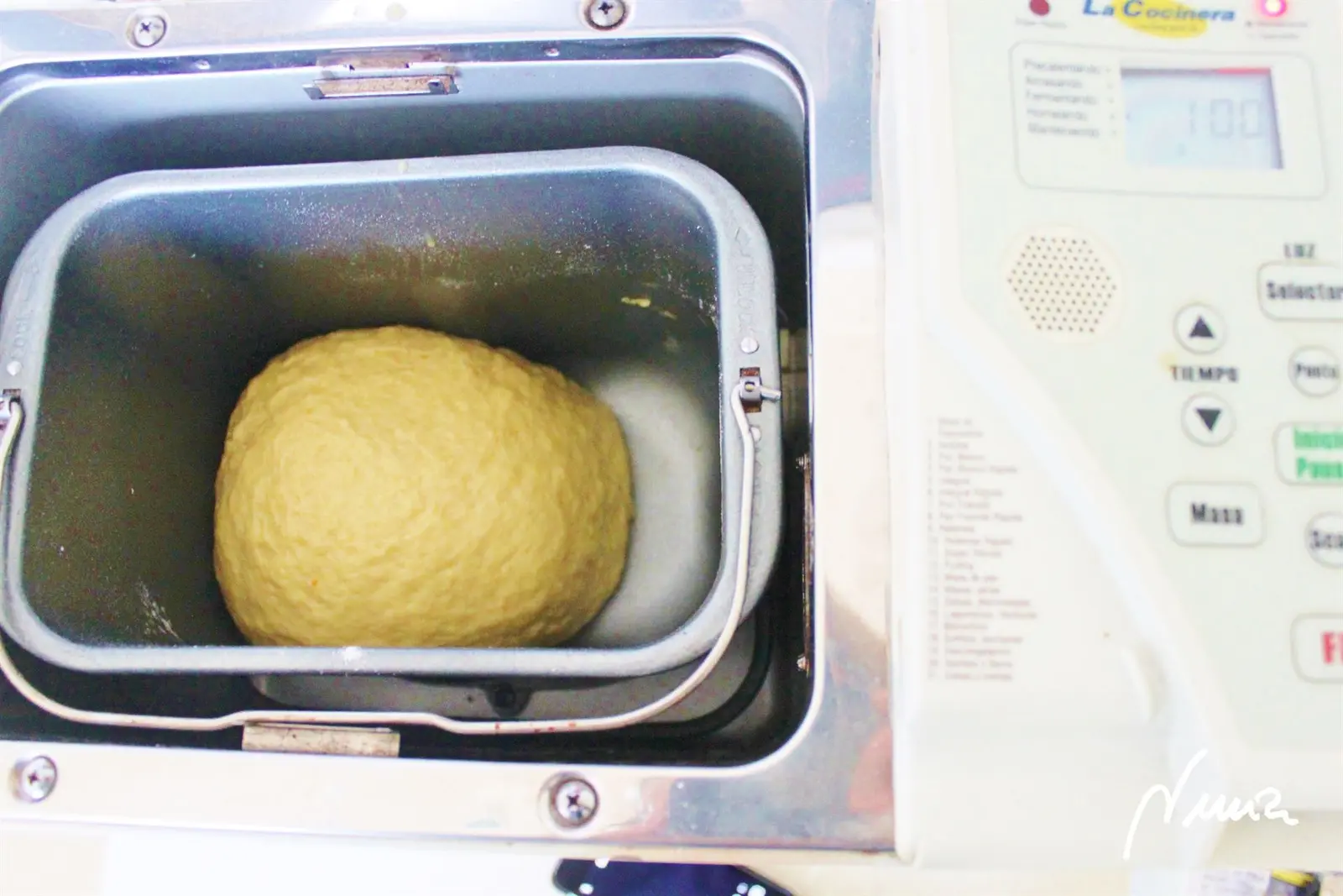 Roscón de Reyes, paso 16: 16- Bajar la tapadera de la máquina y esperar a que termine el programa.