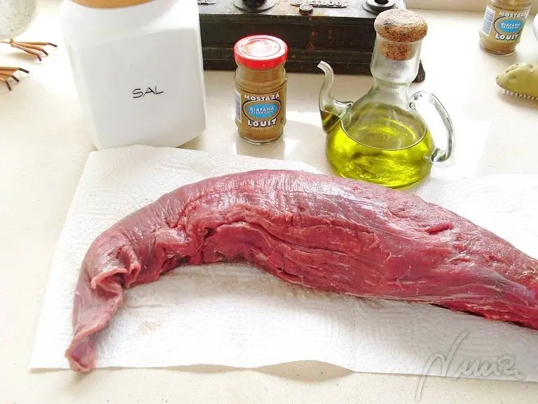 Solomillo de ternera a la mostaza: ingredientes