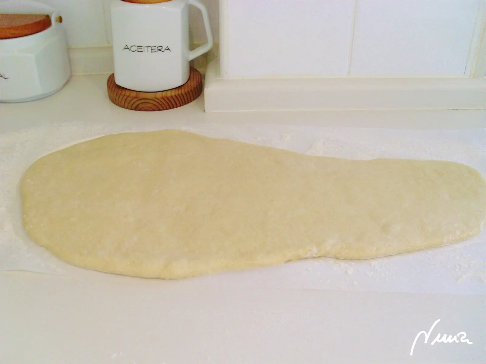 Donutts, paso 4: Huevos batidos.