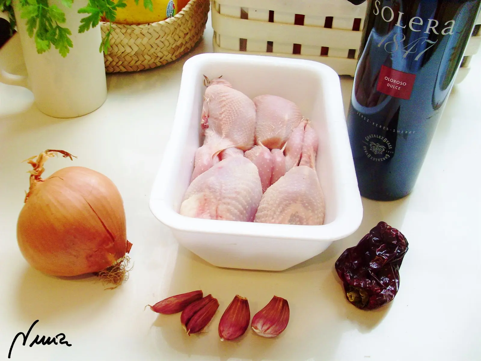 Codornices de la madre de Rosa: ingredientes