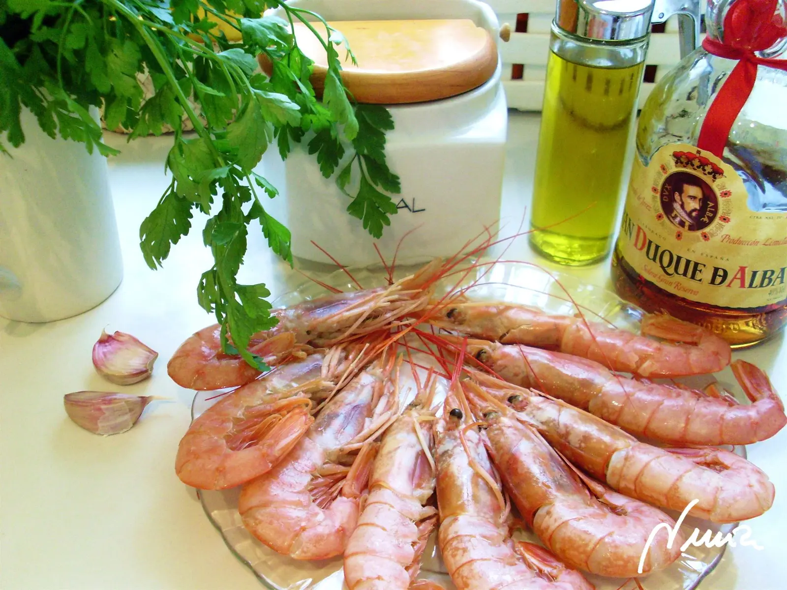 Langostinos al horno: ingredientes