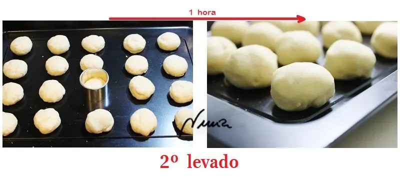 Pan para hamburguesas (adaptado a La Cocinera), paso 11: Dejar las bandejas de horno con los panecillos, en sitio resguardado de corrientes de…