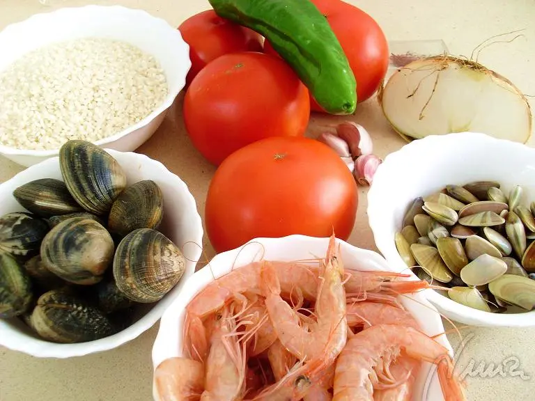Arroz caldoso con marisco: ingredientes