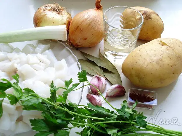 Choco con patatas: ingredientes